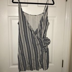 Striped blue and white dress